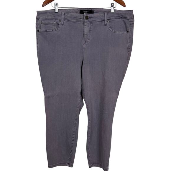 Torrid High Rise Ultra Skinny Crop Lavender Washed Jeans Size 20 - Picture 5 of 12